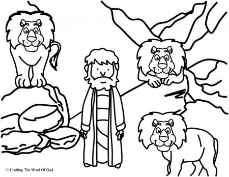 Daniel In The Lions Den- Coloring Page Â« Crafting The Word Of God