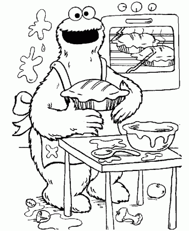 Sesame Street - Cookie Monster coloring pages!