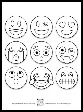 Emoji Coloring Pages - Free Printable! - The Art Kit