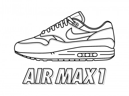 Nike Air Max 1 Coloring Page by Justin W. Siddons on Dribbble