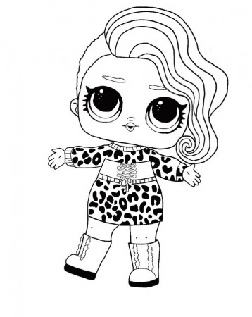 LOL Surprise Winter Disco coloring pages. Print dolls and pets