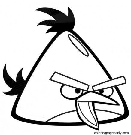Angry Bird Print Coloring Pages - Angry Face Coloring Pages - Coloring Pages  For Kids And Adults