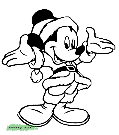 Mickey Mouse Christmas Coloring Pages - Coloring pages