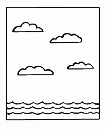 Day Two Creation Coloring Page Sketch Coloring Page