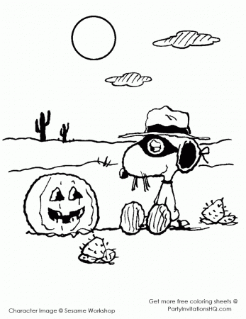 Snoopy Halloween Coloring Pages: 9 Treasured Sheets for you!