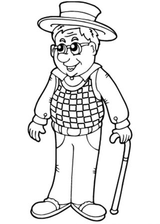 Stylish Grandfather Coloring Pages : Color Luna | Coloring pages ...