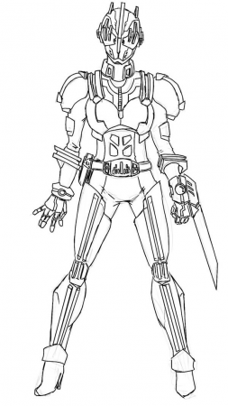 Kamen Rider Hunter Coloring Page - NetArt | Rider, Kamen rider, Coloring  pages