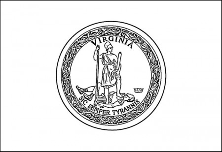 Virginia Flag Coloring Page | Purple Kitty