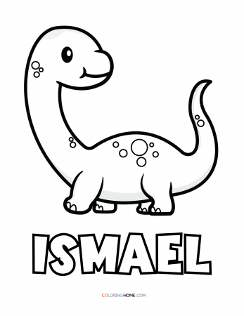 Ismael dinosaur coloring page