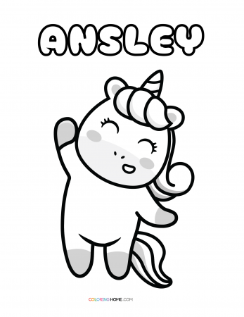 Ansley unicorn coloring page