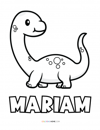 Mariam dinosaur coloring page