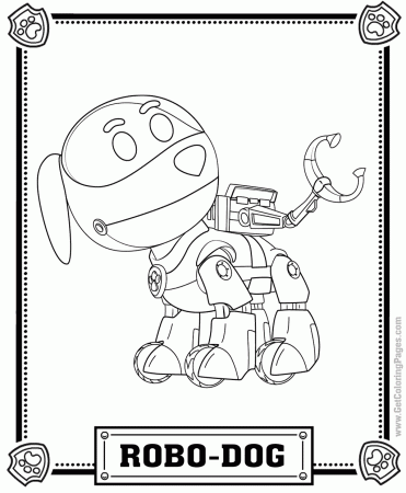 PAW Patrol Robo-Dog Coloring Page - Get Coloring Pages