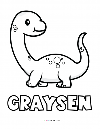 Graysen dinosaur coloring page
