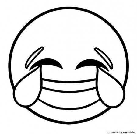 Print emoji laughing face with tears of joy coloring pages | Emoji coloring  pages, Emoji coloring pages for kids, Easy coloring pages