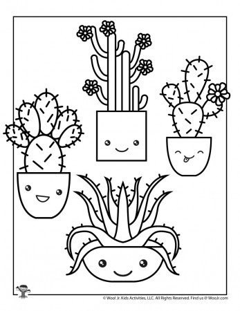 Adorable Succulents Coloring Page | Woo! Jr. Kids Activities : Children's  Publishing