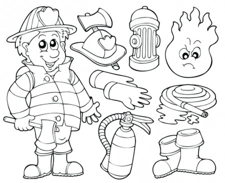 Coloring Pages | Firefighter Coloring Pages Fireman
