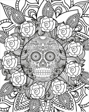 Free Spooky Halloween Adult Coloring Page - Nerdy Foodie Mom