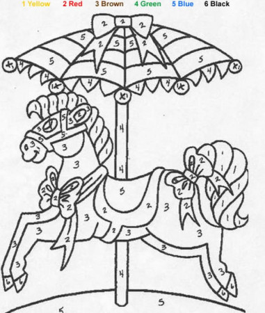 TOY Color by Number coloring pages - Christmas Tree