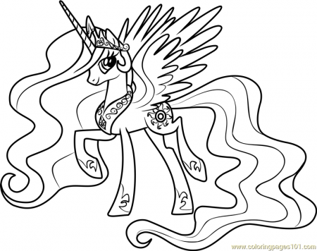 Princess Celestia Coloring Page for Kids - Free My Little Pony - Friendship  Is Magic Printable Coloring Pages Online for Kids - ColoringPages101.com | Coloring  Pages for Kids