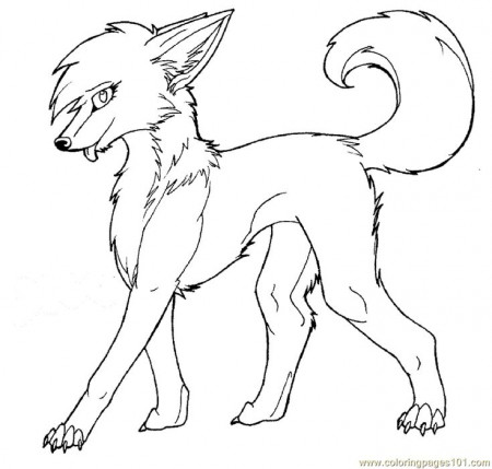 Coloring Pages Female wolf (Mammals > Fox) - free printable ... | Cute wolf  drawings, Wolf colors, Animal coloring pages