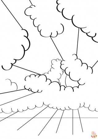 Cloud Coloring Pages Printable and Free Coloring Pages of Clouds