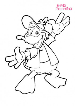 Easy Printable Duck Coloring Pages for Kids