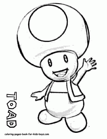 mario toad coloring pages - Clip Art Library