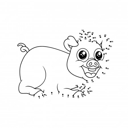 Premium Vector | Animal dot to dot activity coloring pages