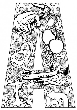 Letter A Coloring Page