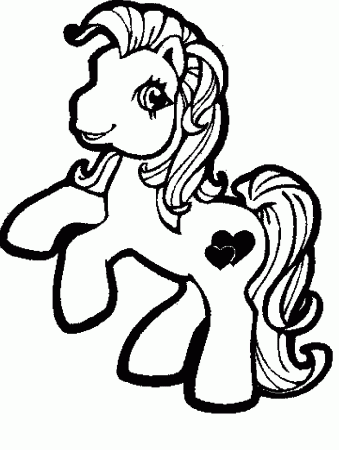 Easy Cartoon Horse Coloring Pages Kids | Cartoon Coloring pages of ...