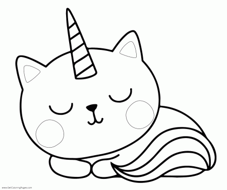 Unicorn Cat Coloring Pages - GetColoringPages.com