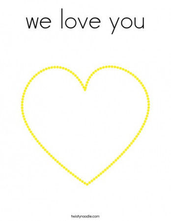 we love you Coloring Page - Twisty Noodle