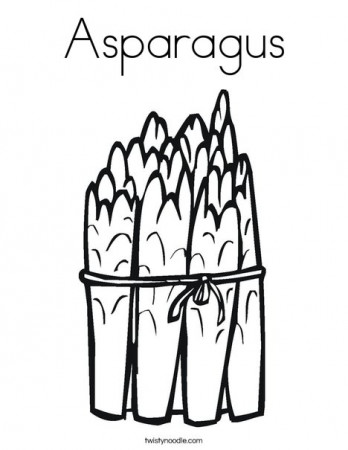 Asparagus Coloring Page - Twisty Noodle