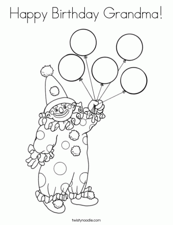 happy birthday nana coloring pages - Clip Art Library