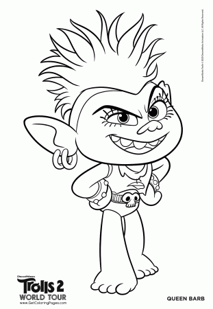 Trolls 2 Queen Barb Coloring Pages - Get Coloring Pages