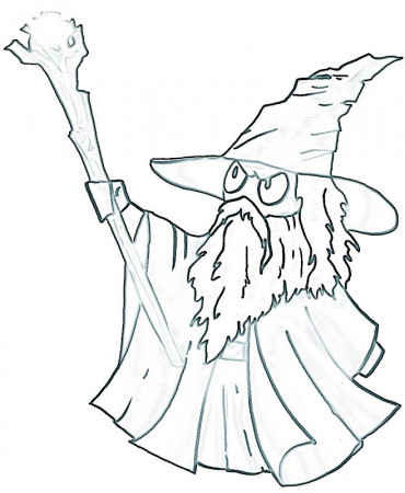 Gandalf the hobbit coloring pages | Coloring Pages