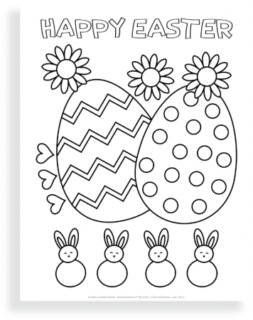 17 Free Printable Easter Egg Coloring Pages
