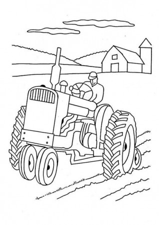 Coloring Pages | Farm Tractor Coloring Page