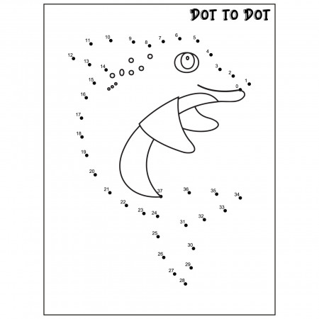 Dolphin connect the dots Dot to Dot activities 11724477 Vector Art at  Vecteezy