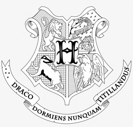 28 Collection Of Harry Potter Crest Drawing - Harry Potter Coloring Pages  Hogwarts Crest Transparent PNG - 1127x1024 - Free Download on NicePNG