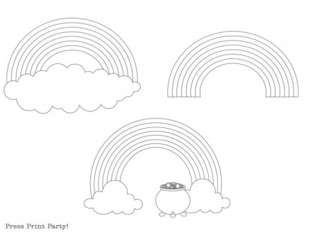 7 Free Rainbow Coloring Page Templates - Press Print Party!