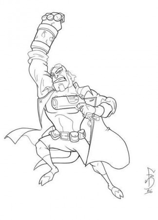 Printable coloring pages - Hellboy (Superheroes) | Printable coloring pages,  Coloring pages, Superhero coloring pages