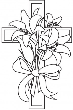 Easter cross | Cross drawing, Easter cross, Easter lily
