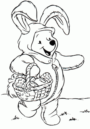 Pooh Easter coloring page. | Disney coloring pages, Easter coloring book, Easter  coloring sheets