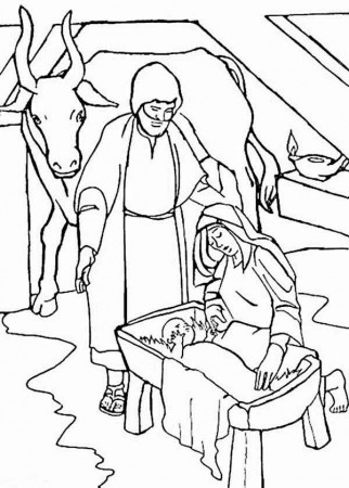 Nativity of Jesus Christ Bible Christmas Story Coloring Pages ...