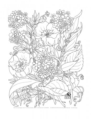 Adult Coloring Pages Flowers - Gianfreda.net