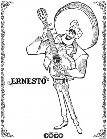 Coloring Pages : Disney Pixar Coco Coloring. Pixar Coloring Pages ...