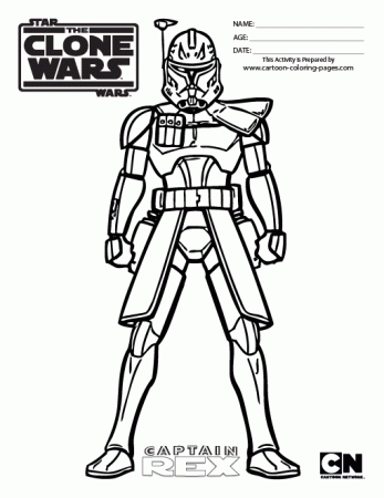 Captain Rex Star Wars Coloring Pages - Coloring Pages