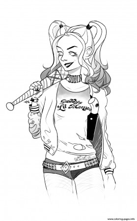 coloring ~ Harley Quinn Coloring Sheets Pages Suicide Squad ...