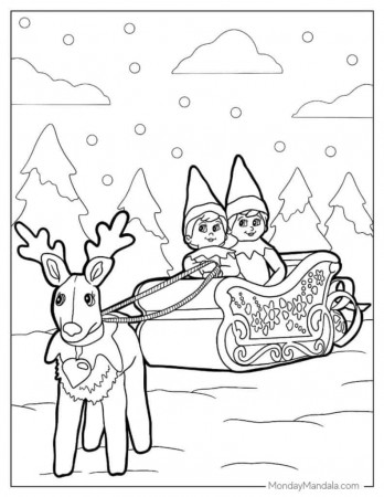 30 Elf Coloring Pages (Free PDF PRintables)